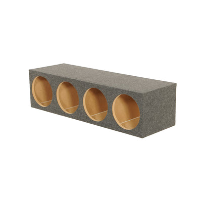 Q Power Quad 12 Inch 4-Hole Sealed Subwoofer Box, Heavy Duty MDF Enclosure - VMInnovations