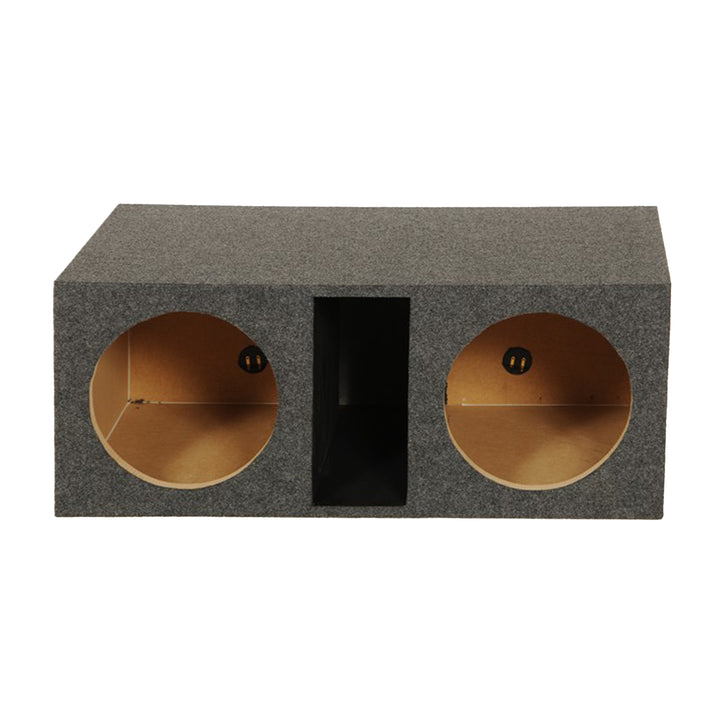 Q Power Dual 12" Vented Subwoofer Box, Heavy Duty Extra Large Bass Enclosure