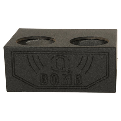 Q Power QBOMB124T Quad 12 Inch Sealed Subwoofer Box with Spray-On Bedliner - VMInnovations