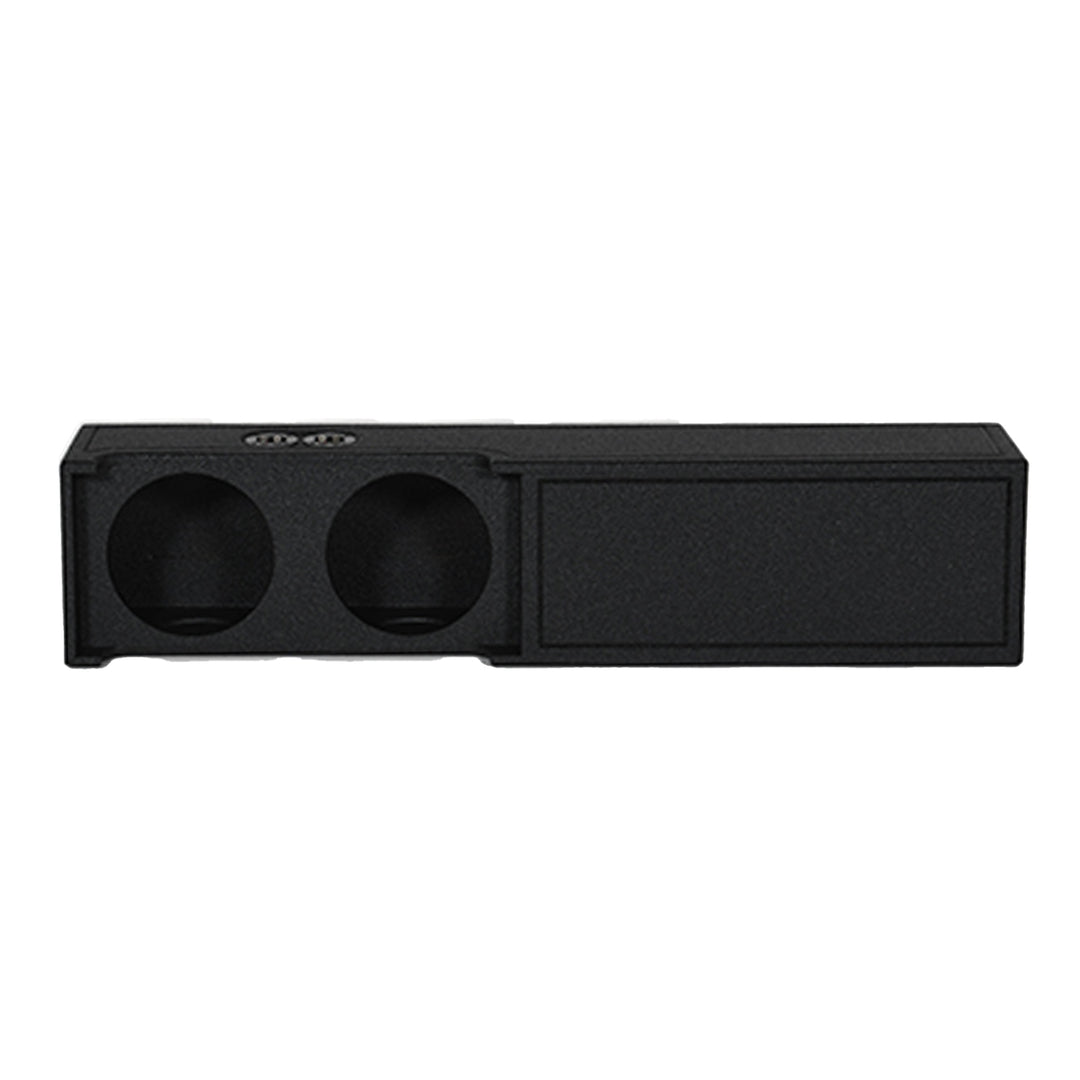 Q Power Dual 10" Ported Subwoofer Enclosure, 2019+ Dodge Crew, Audio Box, Black