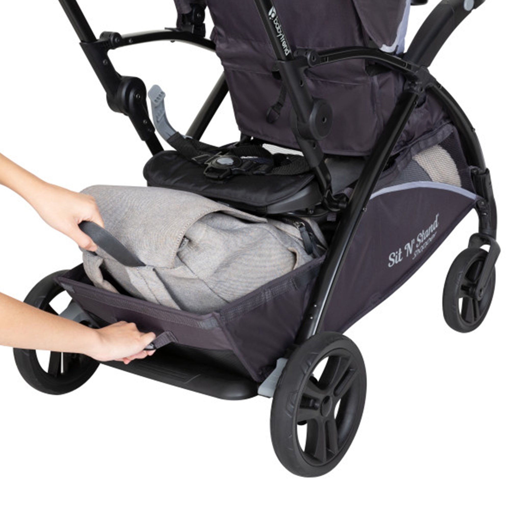 Baby Trend Sit N' Stand 5 in 1 Shopper Stroller with Canopy and Basket, Casis