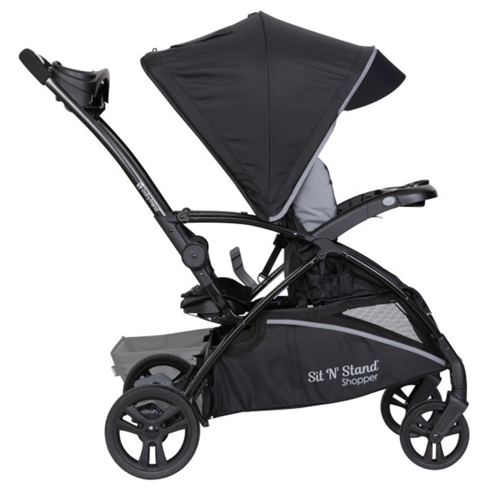 Baby Trend Sit N' Stand 5 in 1 Shopper Stroller with Canopy and Basket, Kona