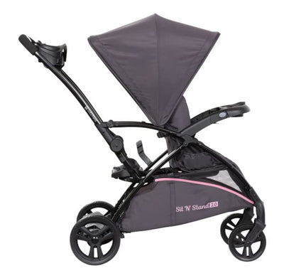 Baby Trend Sit N' Stand 2.0, 5-in-1 Stroller with Canopy and Basket, Simply Pink - VMInnovations