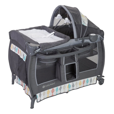 Baby Trend Deluxe II Nursery Center Playard Bassinet & Changing Table, Primrose - VMInnovations