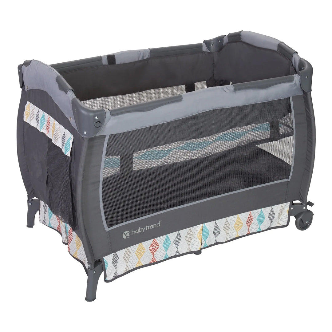 Baby Trend Deluxe II Nursery Center Playard Bassinet & Changing Table, Primrose