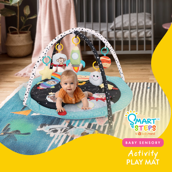 Smart Steps by Baby Trend Sensory Activity Center & Tummy Time Play Mat, Space