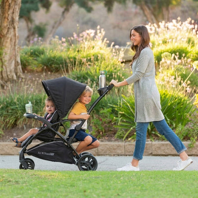 Baby Trend Sit N' Stand 2.0, 5-in-1 Stroller with Canopy and Basket, Simple Grey - VMInnovations