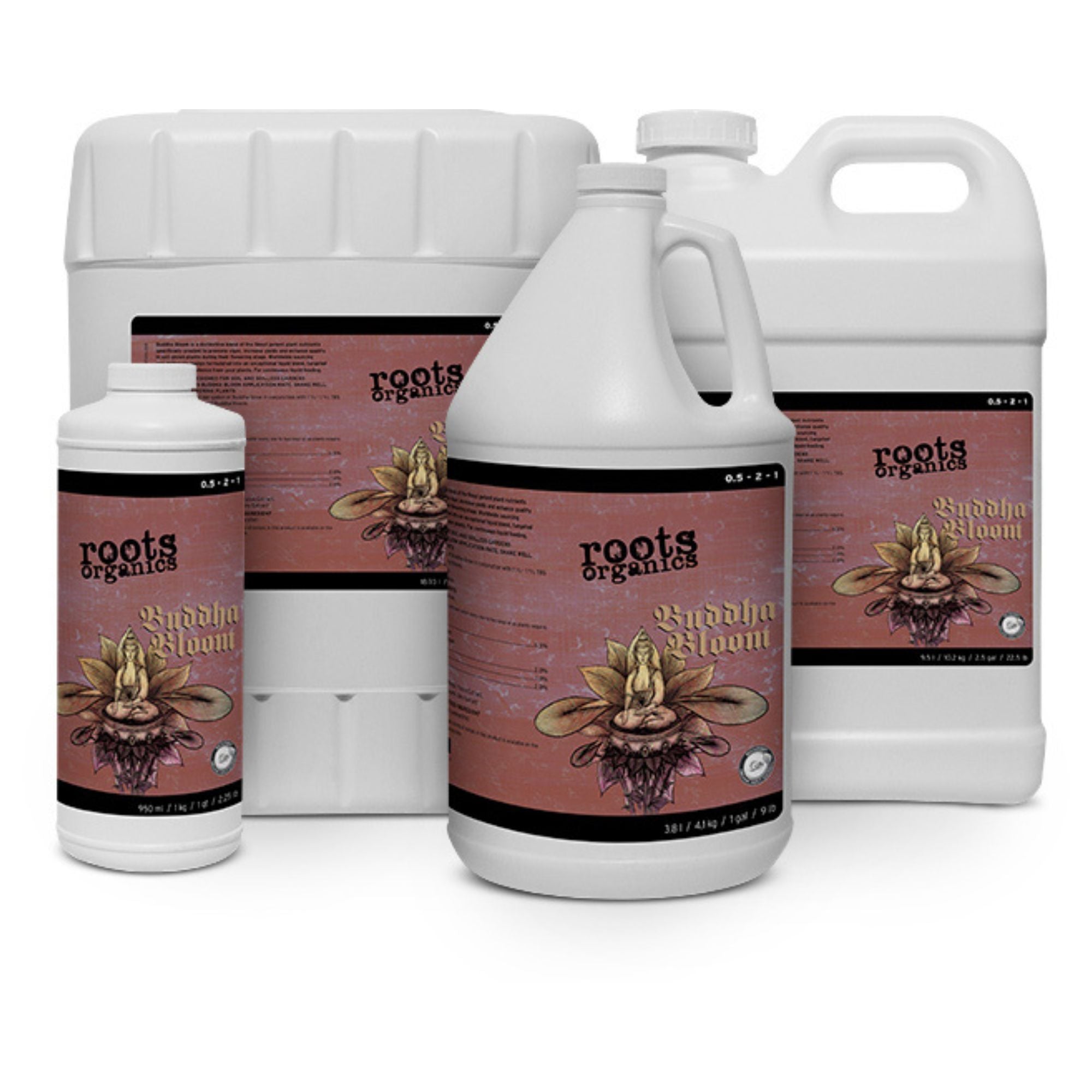 Roots Organics Buddha Bloom Liquid Flowering Nutrient for Plants, 2.5 Gallons - VMInnovations