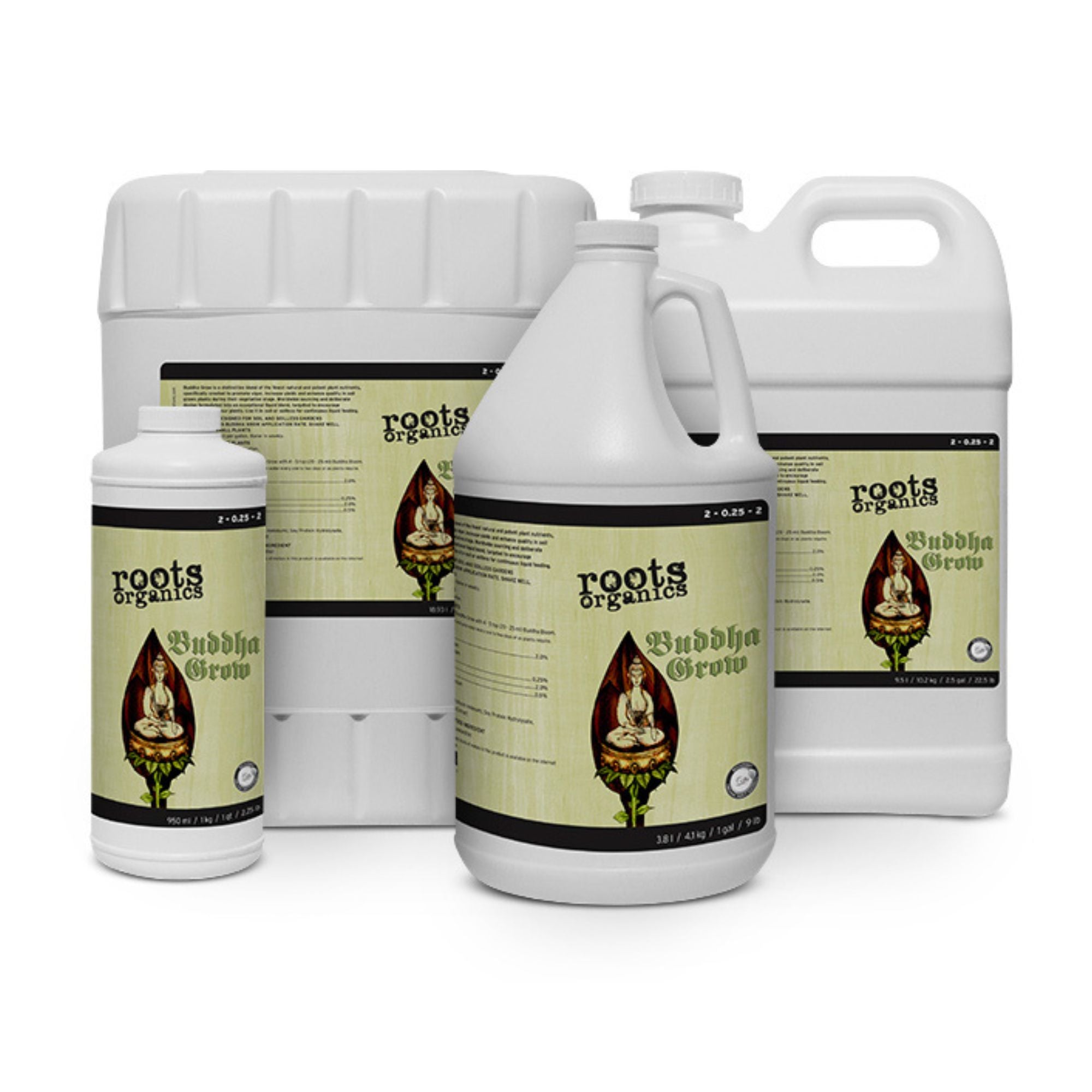 Roots Organics Buddha Grow, Liquid Plant Food and Growth Fertilizer, 2.5 Gallon - VMInnovations