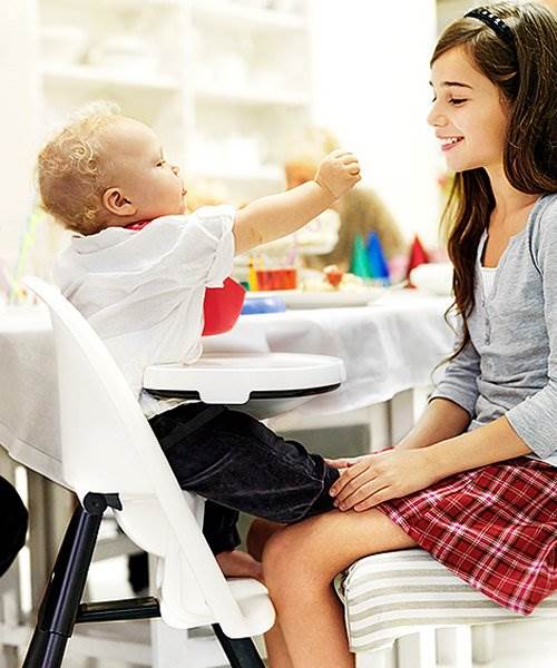 BabyBjorn High Chair Baby Feeding Seat Smart Safety Lock - White