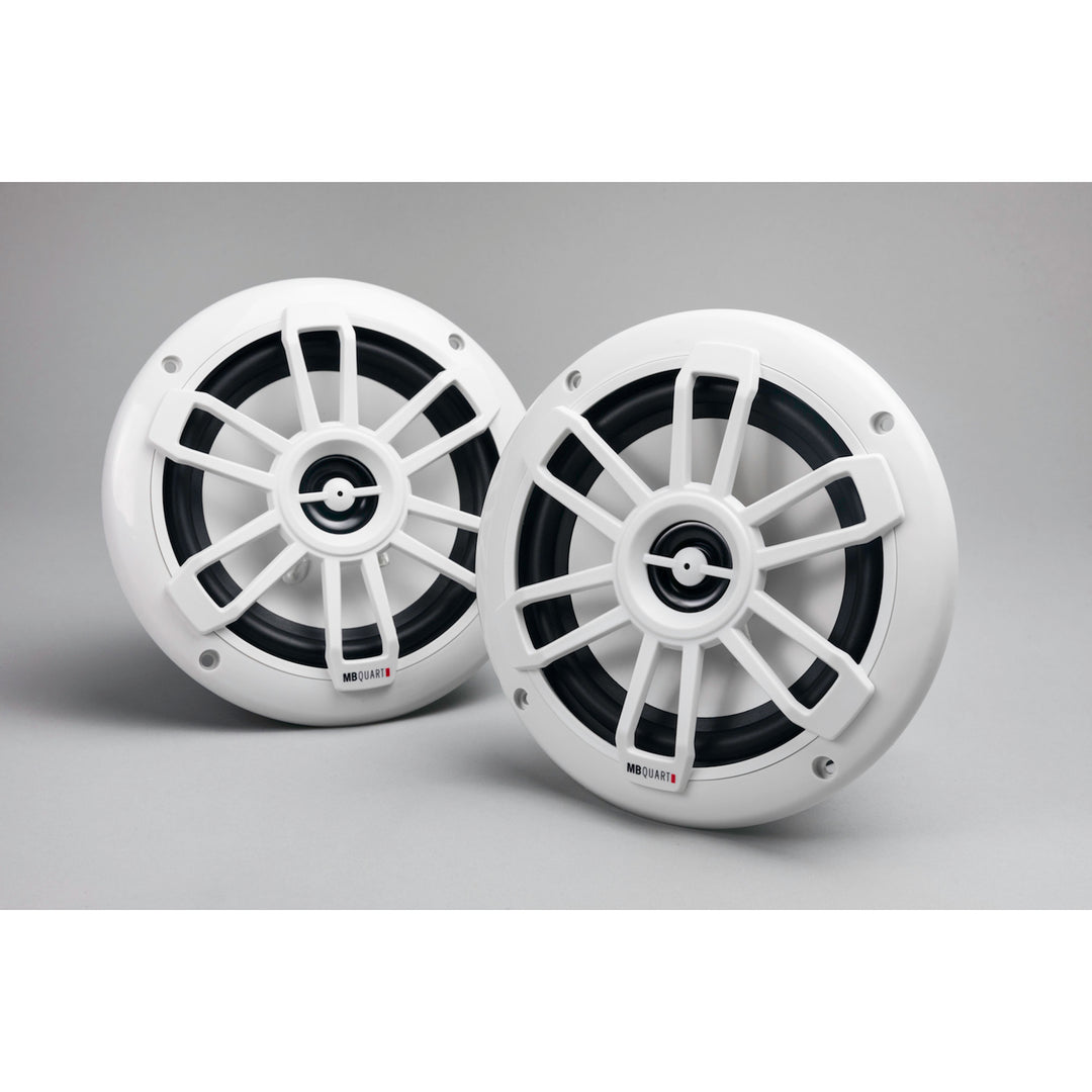 MB Quart NF1-116 Nautic Series Marine Coaxial Speakers, Pair, 6.5 Inches, White