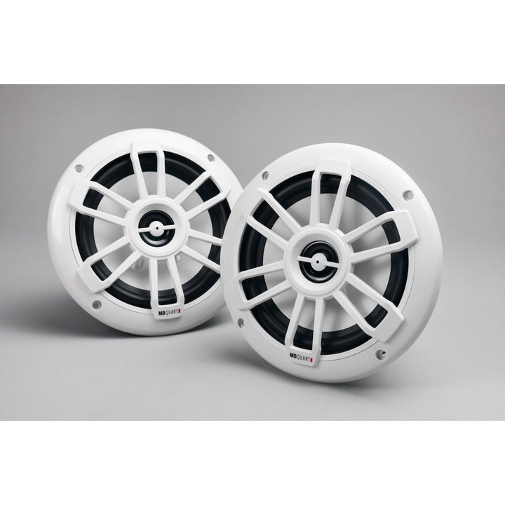 MB Quart NF1-116 Nautic Series Marine Coaxial Speakers, Pair, 6.5 Inches, White