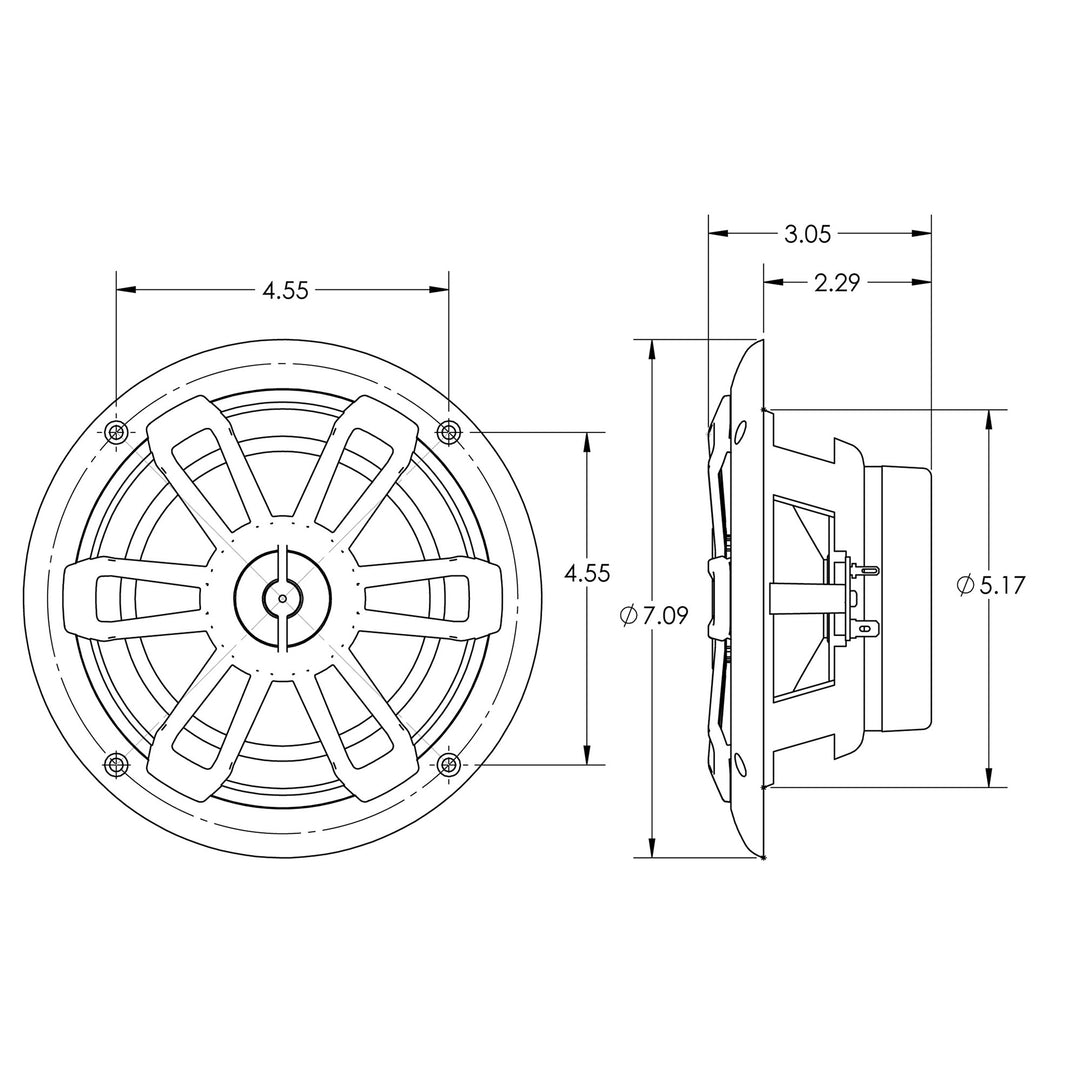 MB Quart NF1-116 Nautic Series Marine Coaxial Speakers, Pair, 6.5 Inches, White