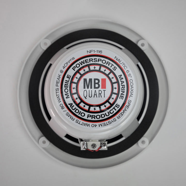 MB Quart NF1-116 Nautic Series Marine Coaxial Speakers, Pair, 6.5", White,2 Pack