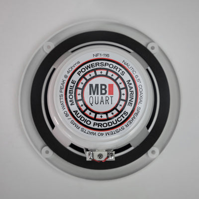 MB Quart NF1-116 Nautic Series Marine Coaxial Speakers, 6.5", White, 4 Pack