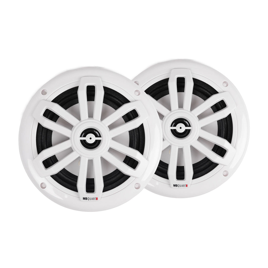 MB Quart NF1-116 Nautic Series Marine Coaxial Speakers, Pair, 6.5 Inches, White