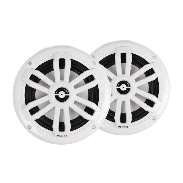 MB Quart NF1-116 Nautic Series Marine Coaxial Speakers, Pair, 6.5 Inches, White