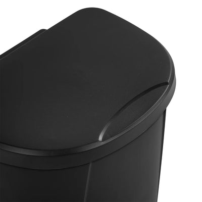 Sterilite 6.6 Gallon StepOn Wastebasket Hands Free Trash Can, Black, 16 Pack