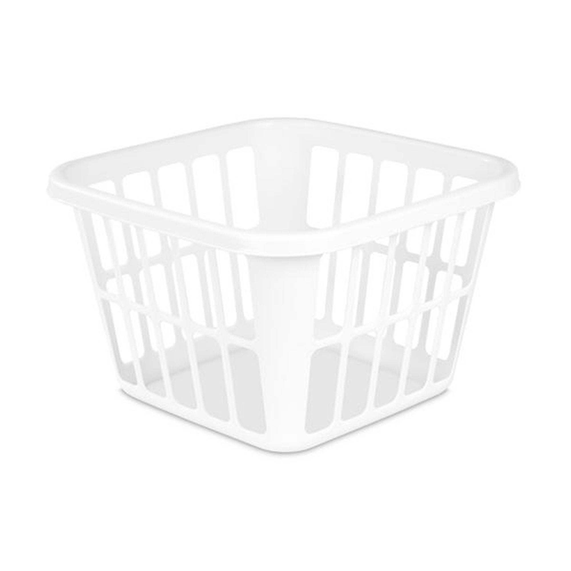 Sterilite Square Laundry Basket 1.25 Bushel Plastic Hamper with Handles, 12 Pack - VMInnovations