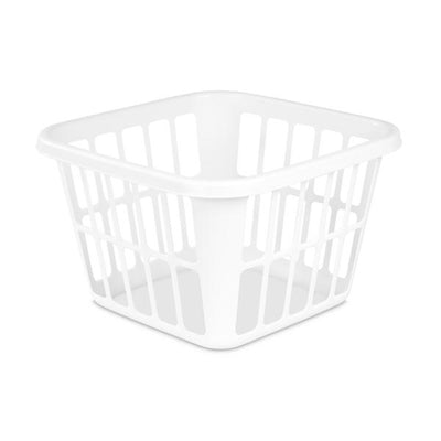 Sterilite Square Laundry Basket 1.25 Bushel Plastic Hamper with Handles, 12 Pack - VMInnovations