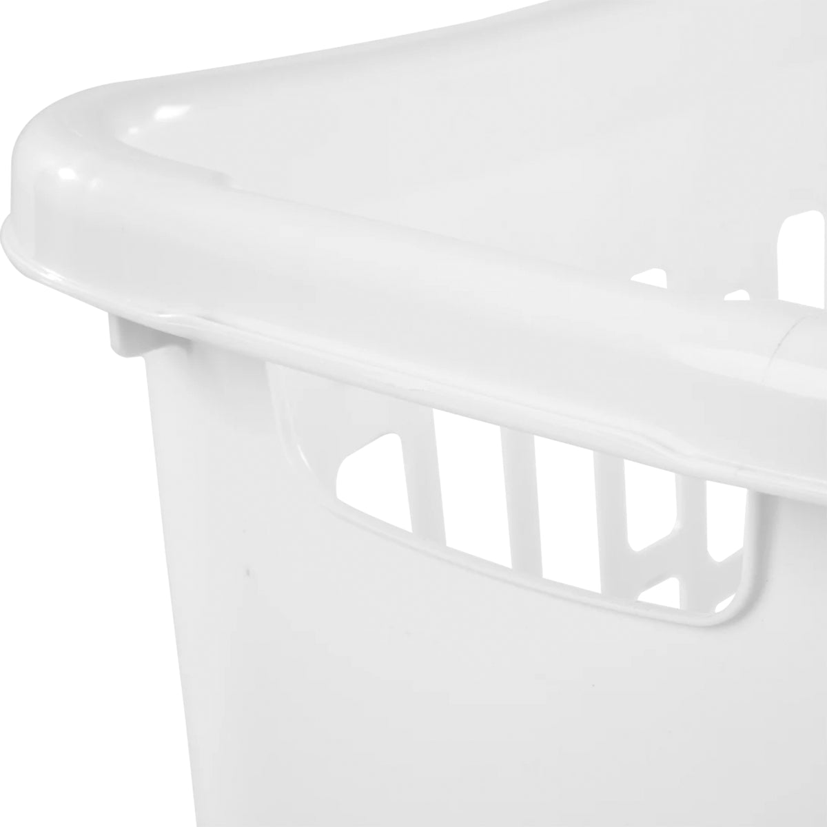 Sterilite Rectangle Open Top Hamper, 1.8 Bushel Laundry Basket, White, 24 Pack