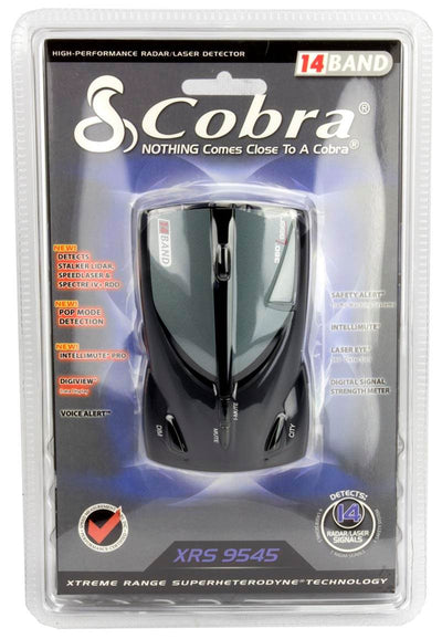 Cobra XRS-9545 Digital 14 Band Radar Laser Detector w/ Voice - Open Box