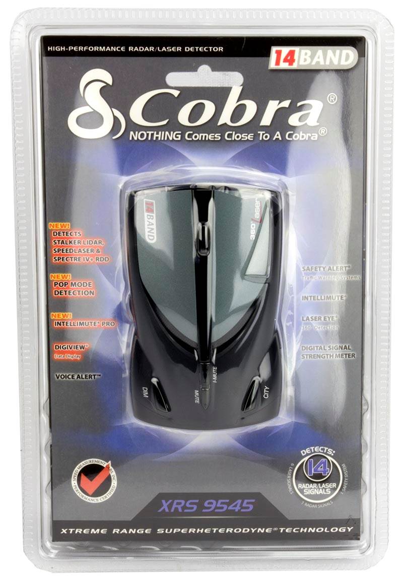 Cobra XRS-9545 Digital 14 Band Radar Laser Detector w/ Voice - Open Box