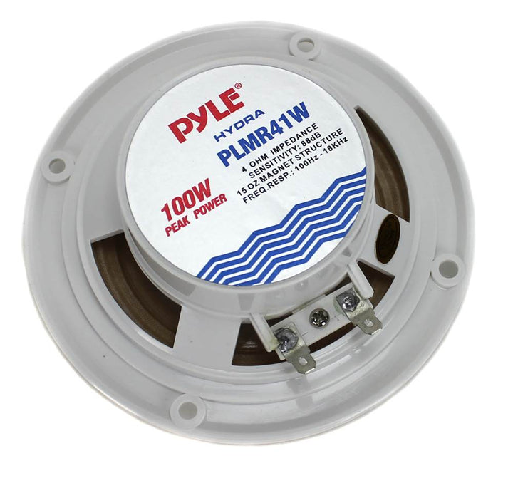 PYLE PLMR41W 4" 100W Marine Dual Cone Waterproof Boat/Marine Car Speakers - VMInnovations