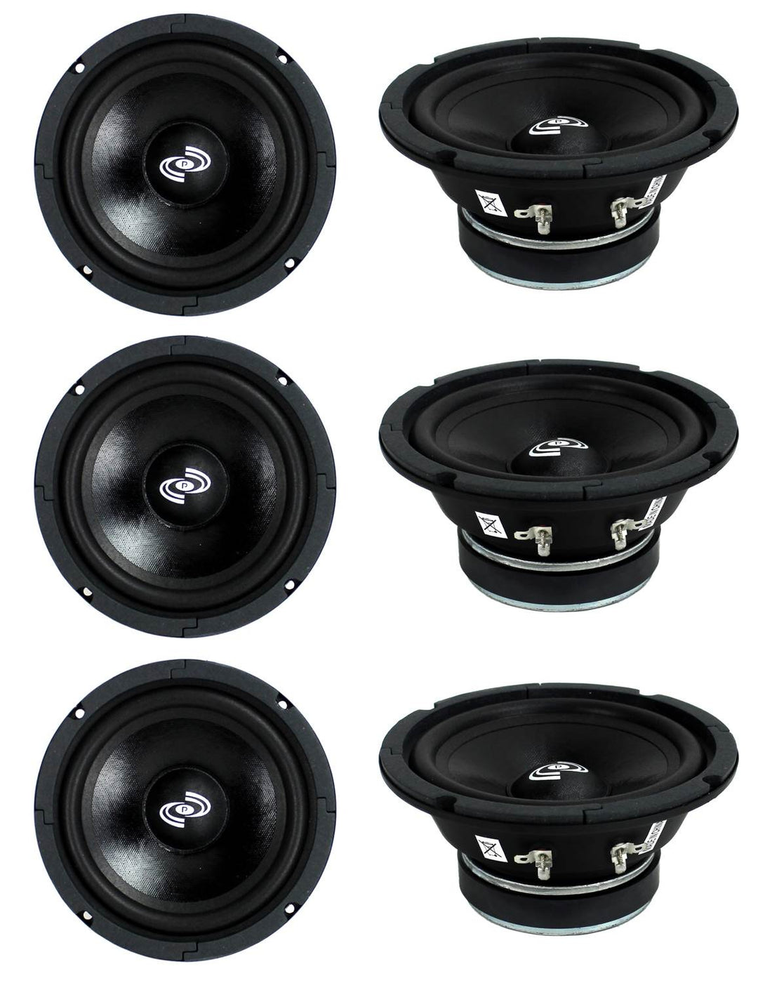 6) Pyle PDMR6 MidRange 6.5" 1800W Car Mid Bass Mid Range Woofers Audio Speakers