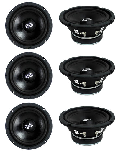 6) Pyle PDMR6 MidRange 6.5" 1800W Car Mid Bass Mid Range Woofers Audio Speakers - VMInnovations