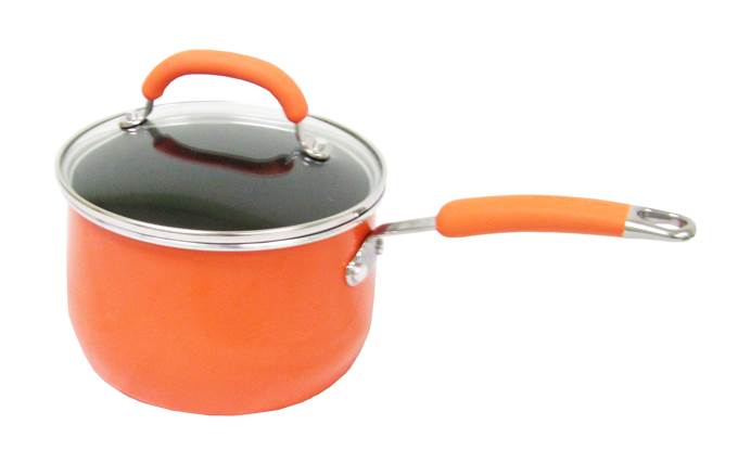 Rachael Ray 10-Piece Porcelain Enamel Cookware Set Nonstick - Orange - Open Box