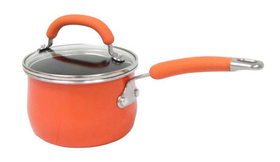 Rachael Ray 10-Piece Porcelain Enamel Cookware Set Nonstick - Orange - Open Box