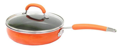 Rachael Ray 10-Piece Porcelain Enamel Cookware Set Nonstick - Orange - Open Box