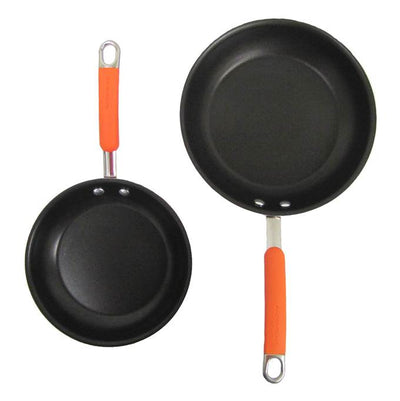 Rachael Ray 10-Piece Porcelain Enamel Cookware Set Nonstick - Orange - Open Box