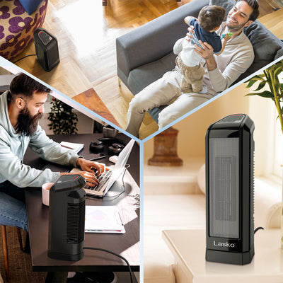 Lasko Ceramic Tower  Space Heater, 1500 Watt, Portable w/Thermostat, (Open Box) - VMInnovations