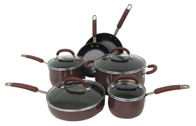 Rachael Ray 10-Piece Porcelain Enamel Cookware Set - Used
