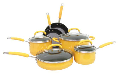 Rachael Ray 10-Piece Porcelain Enamel Cookware Set