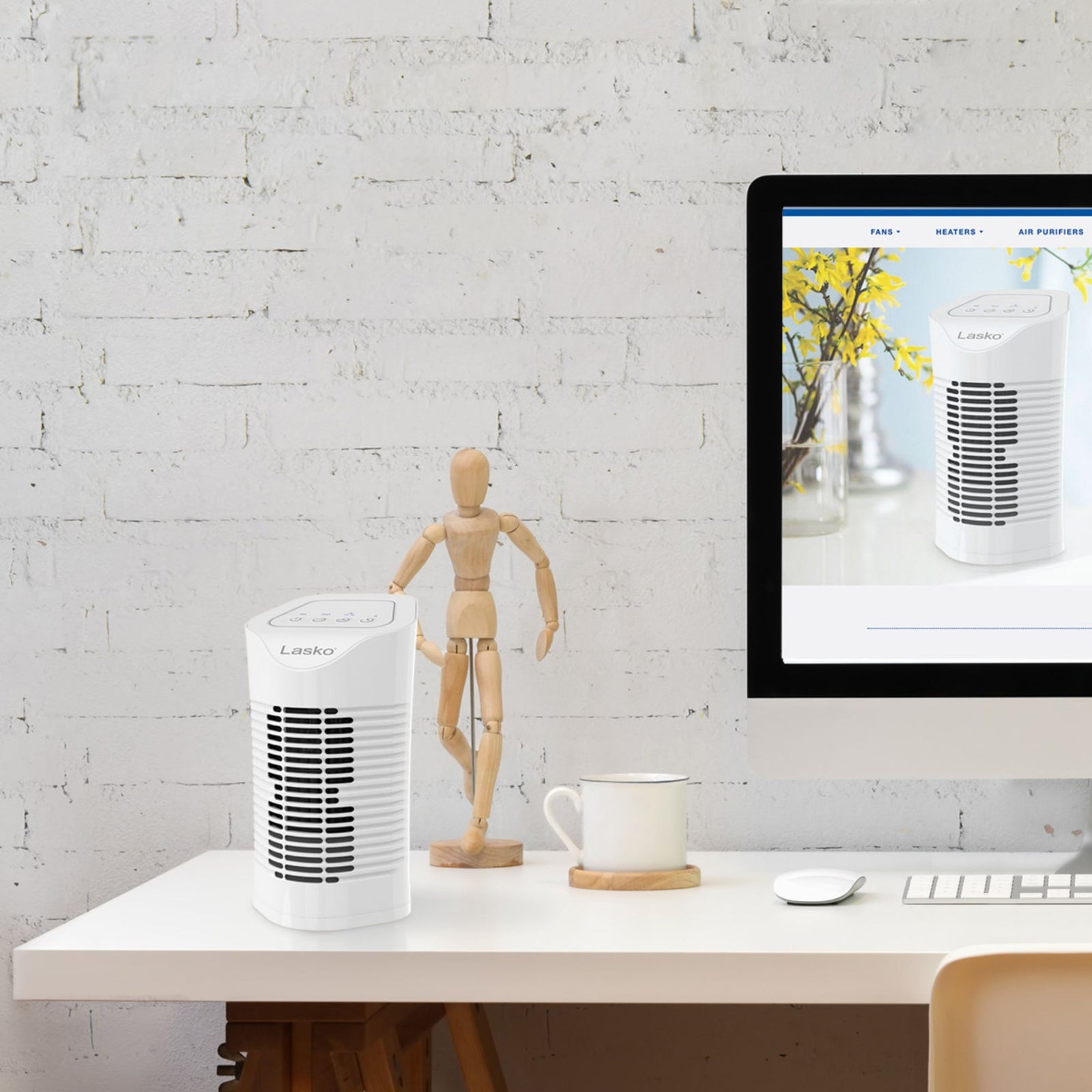 Lasko Desktop Air Purifier with 3-Stage Air Cleaning System, Portable House Fan - VMInnovations