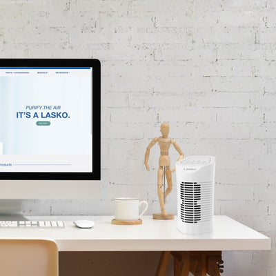 Lasko Desktop Air Purifier w/3-Stage Air Cleaning System, House Fan (Open Box)