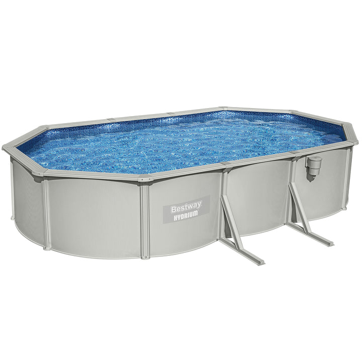 Bestway Hydrium 20’x12’x48” Steel Wall Oval Above Ground Swimming Pool(Open Box)