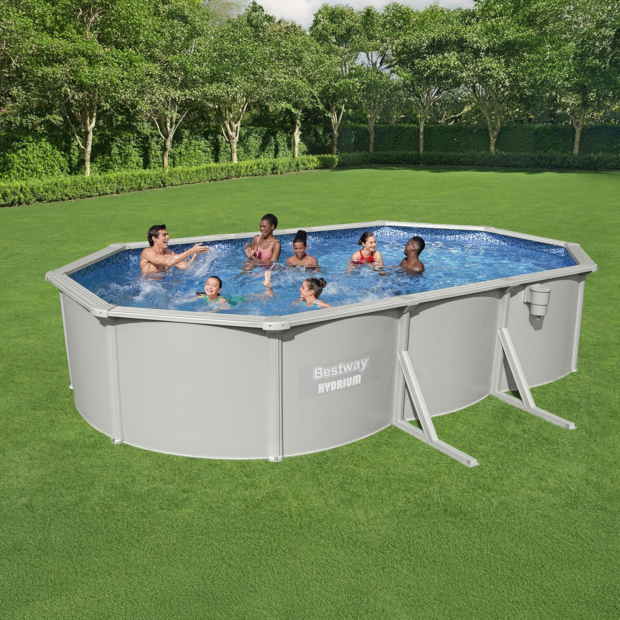 Bestway Hydrium Steel Wall Oval Above Ground Swimming Pool Set (For Parts)