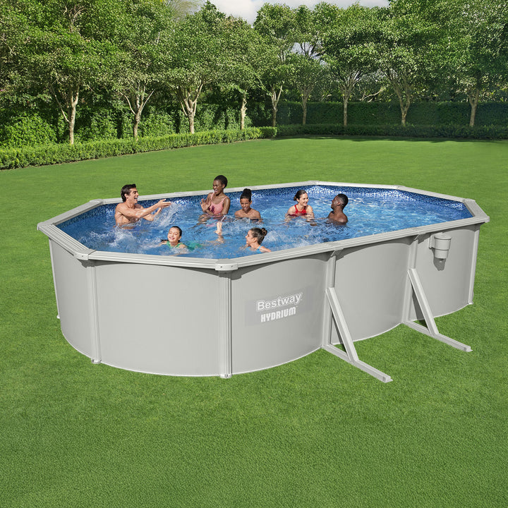 Bestway Hydrium 20’x12’x48” Steel Wall Oval Above Ground Swimming Pool(Open Box)