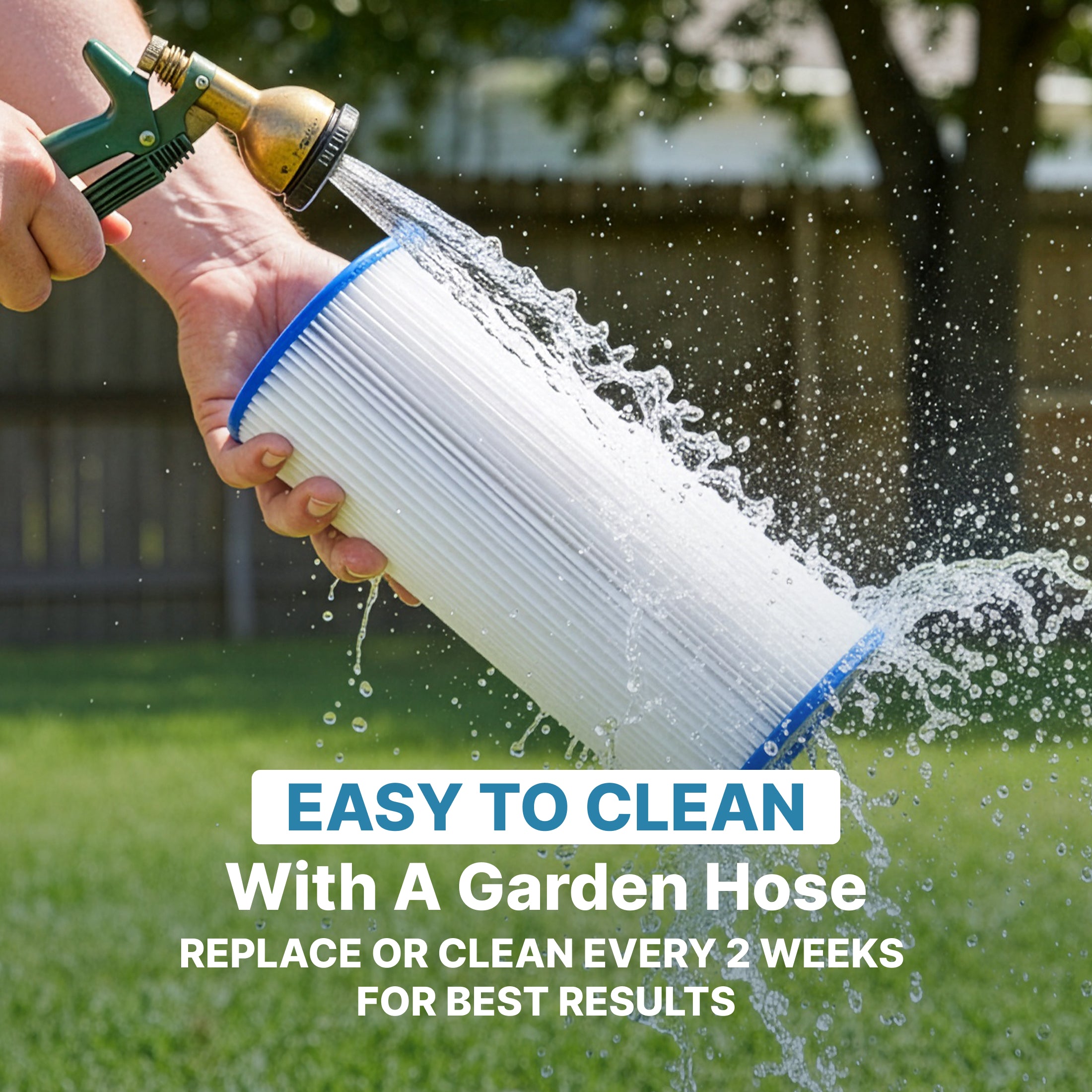 Bestway Pool Filter Cartridge for 530 to 1,500 GPH Pump, Type III A/C Filter - VMInnovations