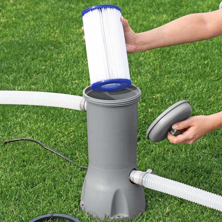 Bestway 4.2" x 8" Type III-A/C Filter Cartridge for Outdoor Pool Pump, 2 Pack