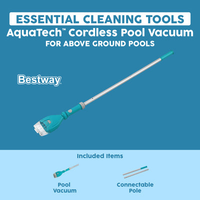 Bestway Cordless Pool Vacuum, AquaTech Vacuum Cleaner for Up to 10 Ft Pools - VMInnovations