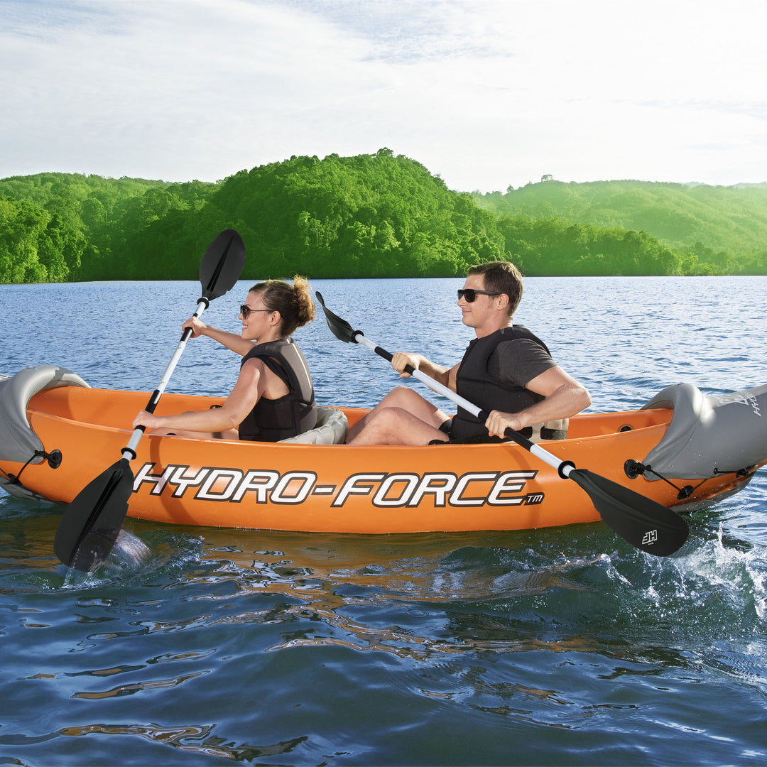 Hydro-Force 10 Foot by 6 Inch Rapid X2 Inflatable Kayak Set with Inflata-Shield