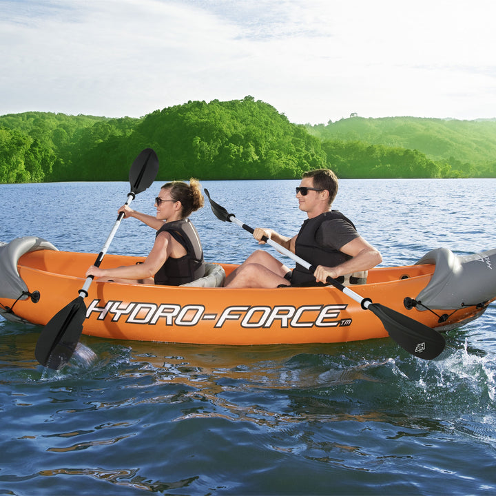 Hydro-Force 10 Foot by 6 Inch Rapid X2 Inflatable Kayak Set with Inflata-Shield