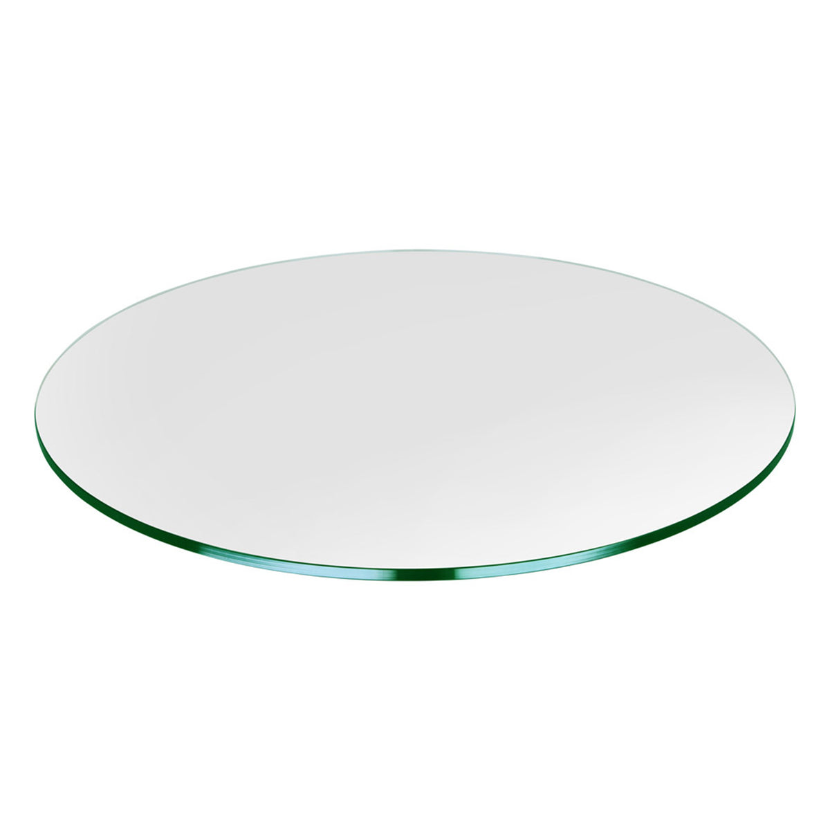 Dulles Glass 33 Inch Round Flat Polish 1/4 Inch Thick Glass Table Top (Open Box)