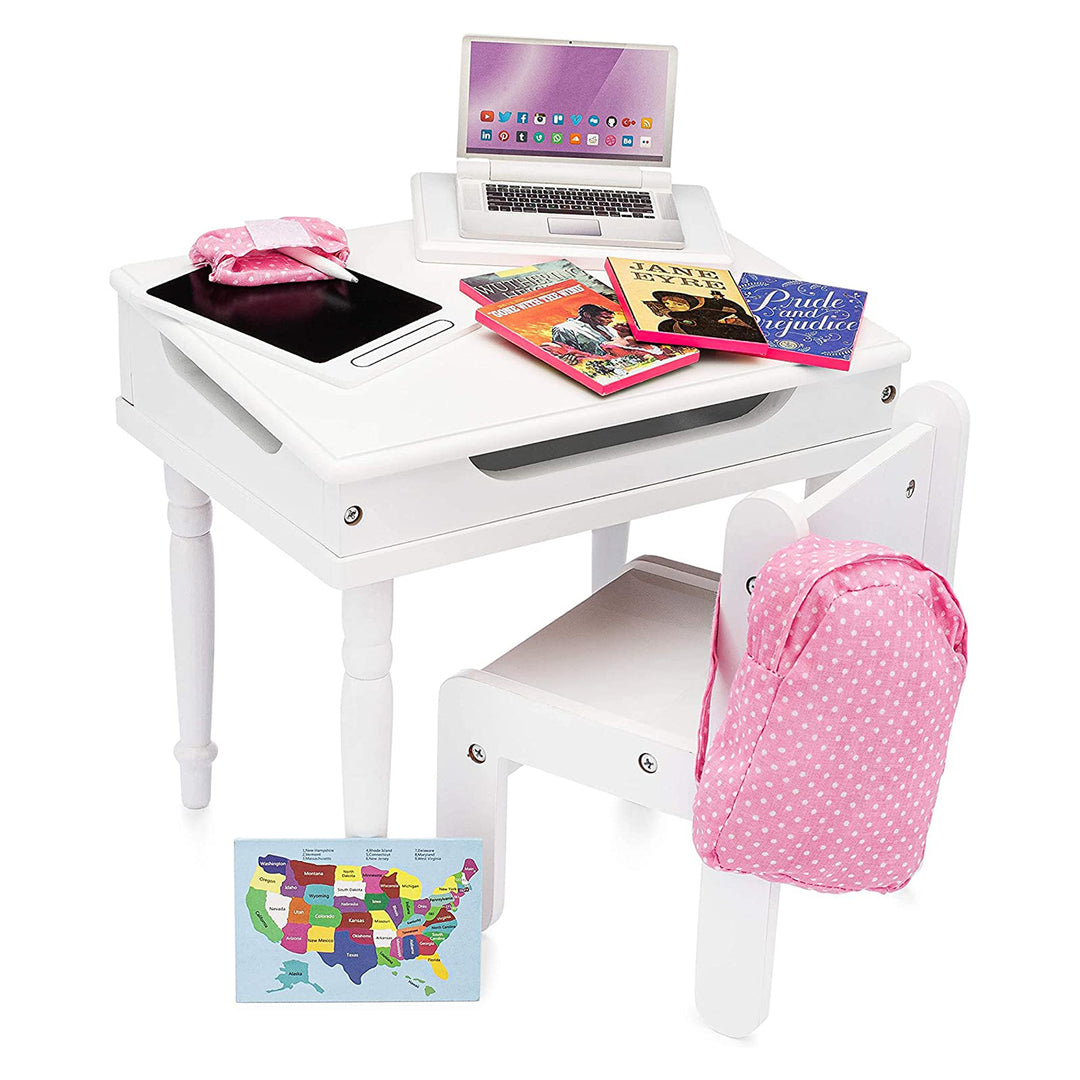 Playtime by Eimmie Classroom Playset w/ Desk, Chair, & Laptop (Open Box)