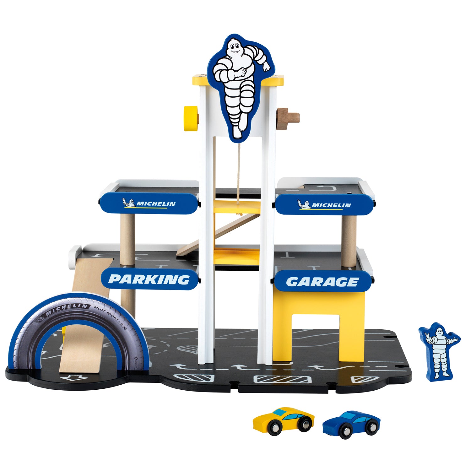 Theo Klein Michelin Car Service Station Kids Toy Play Set with 1 Car (Open Box) - VMInnovations